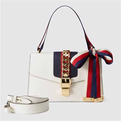 sylvie leather shoulder bag gucci|Gucci sylvie small bag.